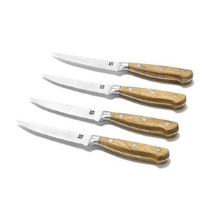 Ensemble de 4 couteaux à steak en bois d'acacia Ricardo